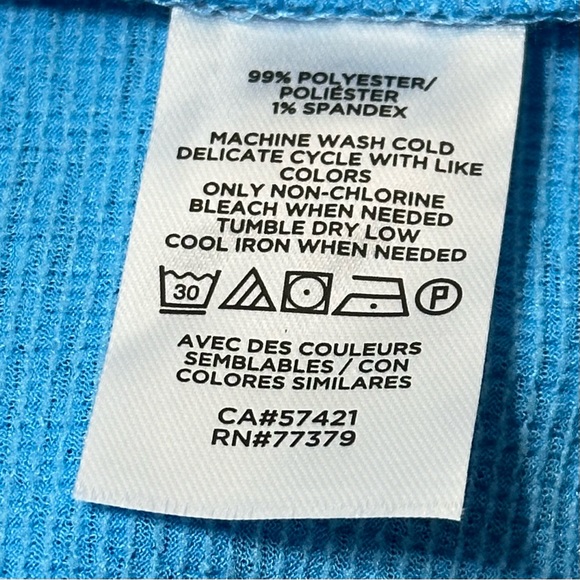 Ann Taylor NWT Vivid Sky Blue 3/4 Raglan Puffy Sleeve Blouson Peplum Top - Picture 11 of 12
